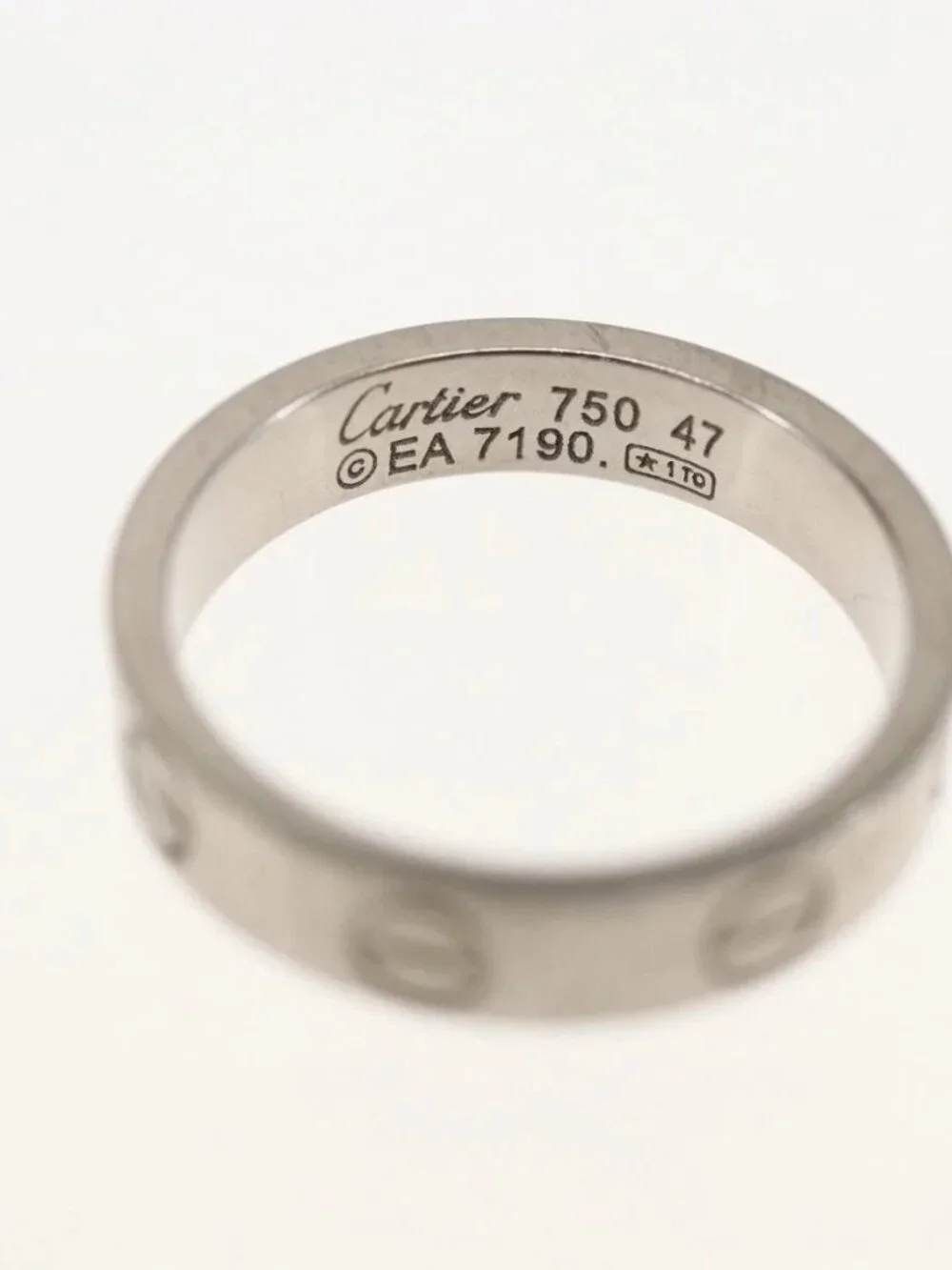 CARTIER Mini Love Ring 18K Gold(750) Silver Auth 162882SM
